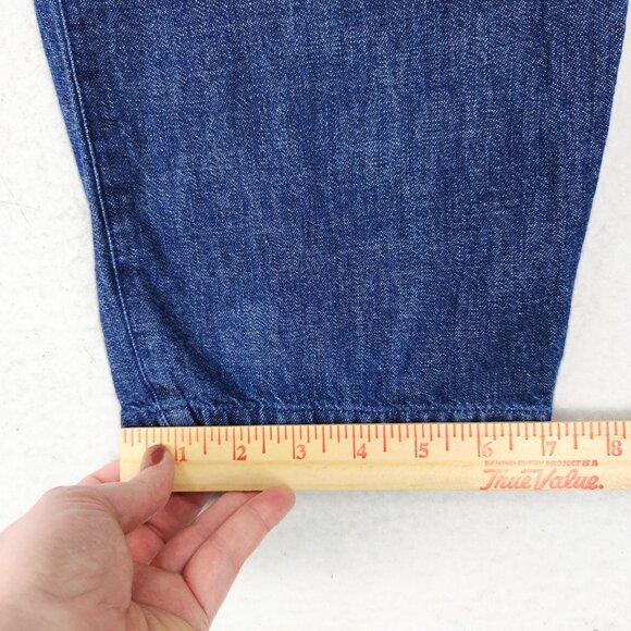 J Crew Pants Womens XL Blue Tie Waist Denim Camp Pant High Rise Drawstring Jean - Picture 7 of 12